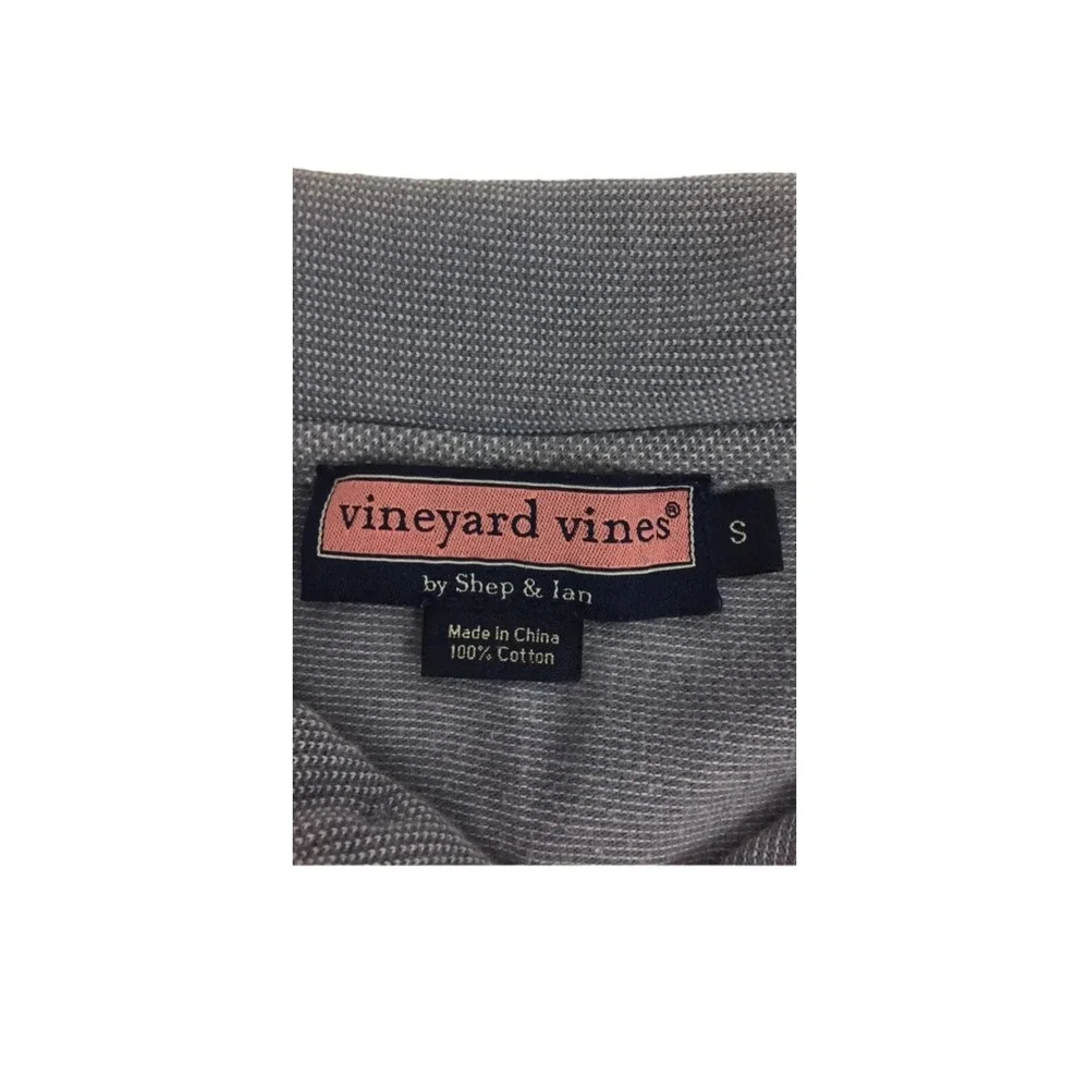 Vineyard Vines Mens Small Polo Shirt Embroidered Logo Chest Pocket Faded Look